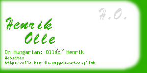 henrik olle business card